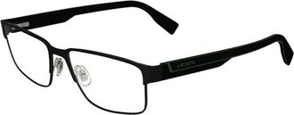 Lacoste Mens Black Rectangular Eyeglass Frames L2298N 275
