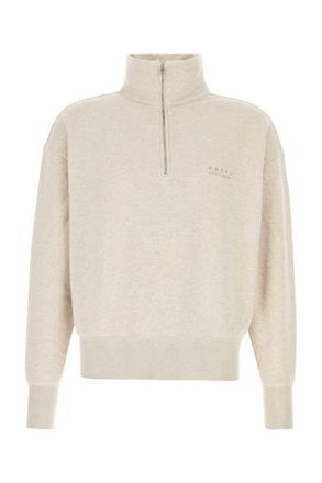 Prada Melange Zand Katoenen Sweatshirt