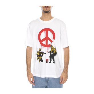 Only & Sons Maglietta girocollo - Heren - T-shirts - Wit - L - Katoen - Tops