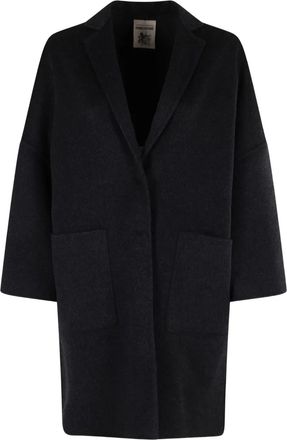 Semicouture Cappotto monopetto in lana - Nero