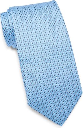 David Donahue Geo Jacquard Silk Tie in Sky at Nordstrom