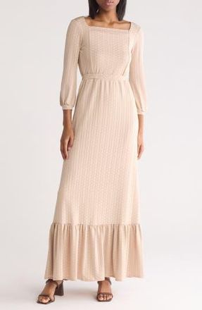 Go Couture Square Neck Maxi Dress in Hazelnut at Nordstrom Rack, Size X-Large