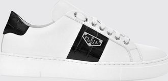 Philipp Plein Sneakers basse in pelle liscia con logo laterale applicato
