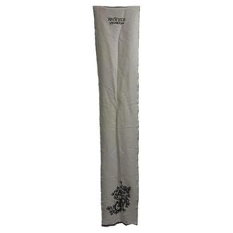 Alexander McQueen Pre-owned Scarves, female, White, Size: ONE SIZE Pre-owned Logo-Embroidered Scarf