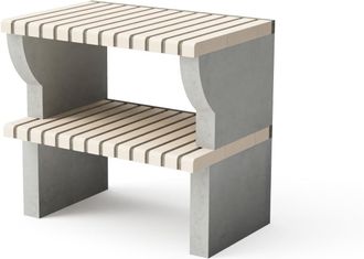 Movelar Caballete Lateral M&oacute;dulo Bailen Plus Para Barbacoa De Obra Prefabricada (beige, Gris - 86,5 X 58 X 58 Cm) - Uso En Exteriores - Movelar