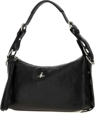 Vivienne Westwood Womens Black Leather Emma Shoulder Bag Aw26-Black Borse A Mano