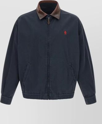 Prada leather collar single breasted jacket