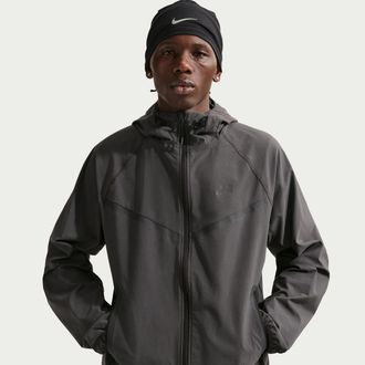 Nike Mens Tech Dri-FIT Woven Full-Zip Windrunner Jacket in Grey | IU6965-060