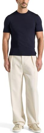 Mani&egrave;re De Voir Ellis Luxe Knitted T-Shirt in Navy at Nordstrom, Size Xx-Large