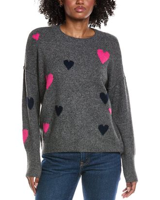 CeCe by Cynthia Steffe Heart Pattern Sweater