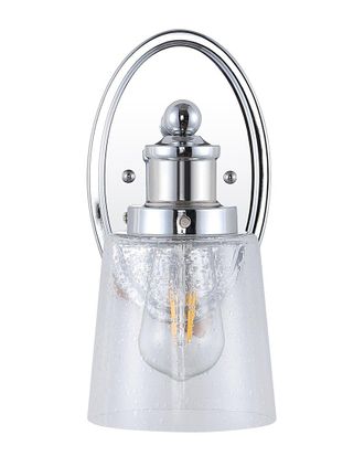 Jonathan Y Designs Jonathan Y Beverly 5 1 Light Iron Seeded Glass Classic Cottage Led Vanity Light