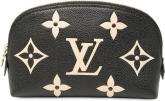 Louis Vuitton Trousse make up bicolore in pelle Empreinte con monogramma Giant 2021-2025 - Nero