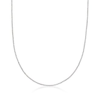 Ross-Simons 1mm 14kt White Gold Wheat-Chain Necklace