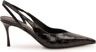 Ferragamo Black Slingback Pumps