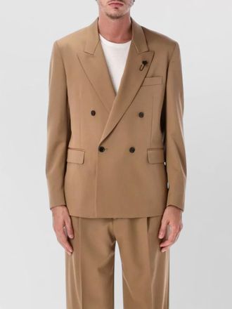 Lardini wool double-breasted blazer