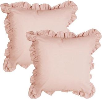 OEM Dailygoods - Juego De 2 Fundas De Coj&iacute;n Decorativas Con Volantes