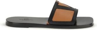 Valentino Garavani Bos Taurus Flat Sandalen - Heren - Sandalen - Zwart - 42 EU - Leer - Schoenen