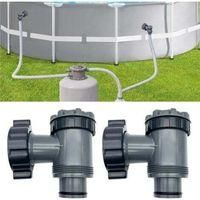 OEM V&aacute;lvula De Entrada/salida Compatible Con Bombas De Filtro Para Piscinas Elevadas Coleman, Intex Y Bestway, Repuestos Para Bombas De Piscina, Para Mang