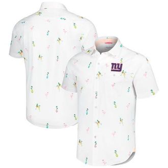 Tommy Bahama Mens Tommy Bahama White New York Giants Nova Wave Flocktail Button-Up Shirt at Nordstrom, Size Xxx-Large