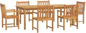 vidaXL Juego De Comedor Para Jard&iacute;n 7 Piezas Madera Maciza Acacia Vidaxl