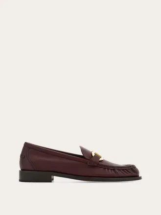 Ferragamo Women Gancini ornament moccasin Red Size 2.5