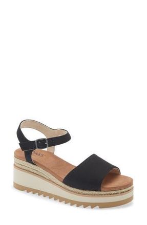 Toms Flora Sandal in Black at Nordstrom Rack, Size 11