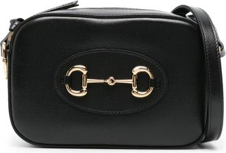Gucci small Horsebit 1955 shoulder bag - women - Linen/Flax/Calf Leather - One Size - Black