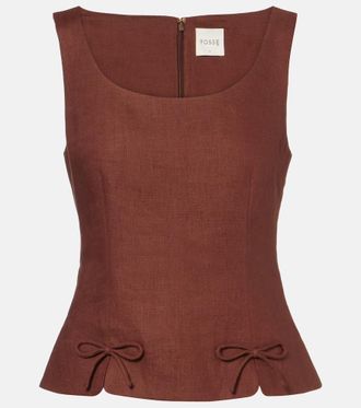 Poss&eacute; Sabine linen top