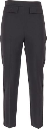 Elisabetta Franchi Letter-detail Broek - Dames - Slim Fit Broeken - Zwart - L - Broeken