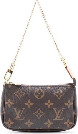 Louis Vuitton Pre-owned Womens Monogram Mini Pochette Accessoires - Brown Textile - One Size