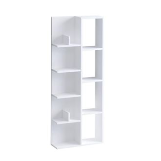Habitat & Jardin Librer&iacute;a de madera viva - 60 x 18 x 150 cm - blanco