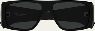 Saint Laurent 57mm Acetate Semi-Shield Sunglasses