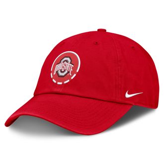Nike Ohio State Natural Club Nike Mens College Adjustable Hat in Red | NC0165NOH-YW8