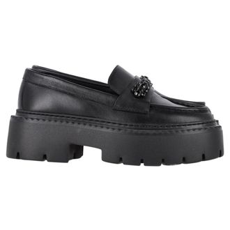 Jimmy Choo London Bryer Flat Loafers in Black Leather