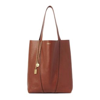Chlo&eacute; Spin Tote Bag - female - Chlo&eacute; - Shopping Bags - Brown - ONE SIZE - Bags