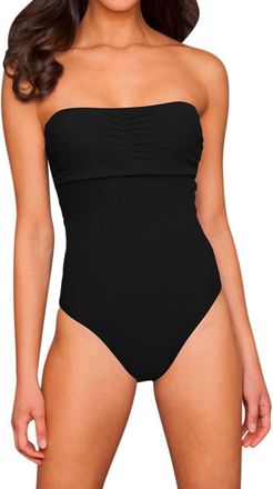 Phax Underwire Bandeau One Piece Swimsuit In Black