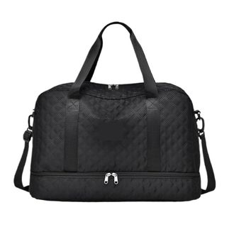 Generic Compatible For Lightweight Luggage Bag, Large Capacity Travel Duffle Gym Tote Bags, Shoulder Weekender Overnight(Black)