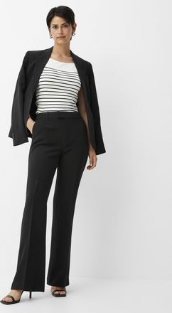 Contemporaine Womens Flowy crepe pant Fit: Semi-flared leg, high rise