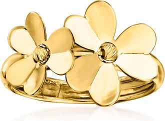 Ross-Simons Italian 14kt Yellow Gold Flower Ring