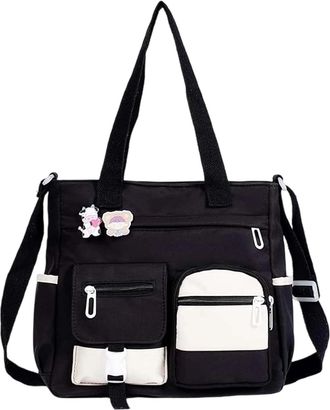 Generic Womens Cross-Body Bags Cross Body Bag Women for Work, Office Unisex Canvas Messenger Bag, Large Capacity Casual Crossbody for Commute & College