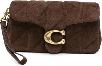 Coach Tabby Quilted Suede Shoulder Bag
