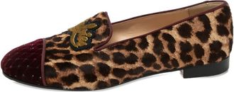 Christian Louboutin Slippers con stampa - Marrone