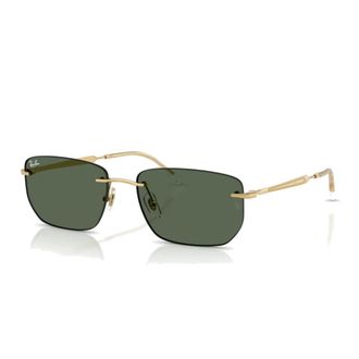 Ray-Ban Sunglasses, unisex, Yellow, 56 MM, Geometric Metal Sunglasses