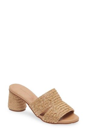 Chocolat Blu Raffia Slide Sandal in Natural Raffia at Nordstrom, Size 6.5