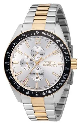 Invicta 48861 Aviator Watch in Silver/Two Tone at Nordstrom Rack