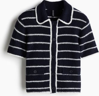 H&M Cardigan mit Kurzarm - Blue