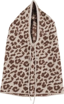 Federica Tosi Passamontagna leopardato - Marrone