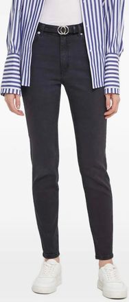 HUGO BOSS Jeans met logopatch - Zwart