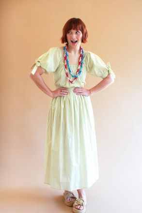 Kalalou Striped Off-Shoulder Smock Dress