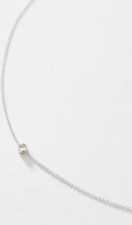 Maya Brenner Designs 14K White Gold Asymmetric Birthstone Necklace